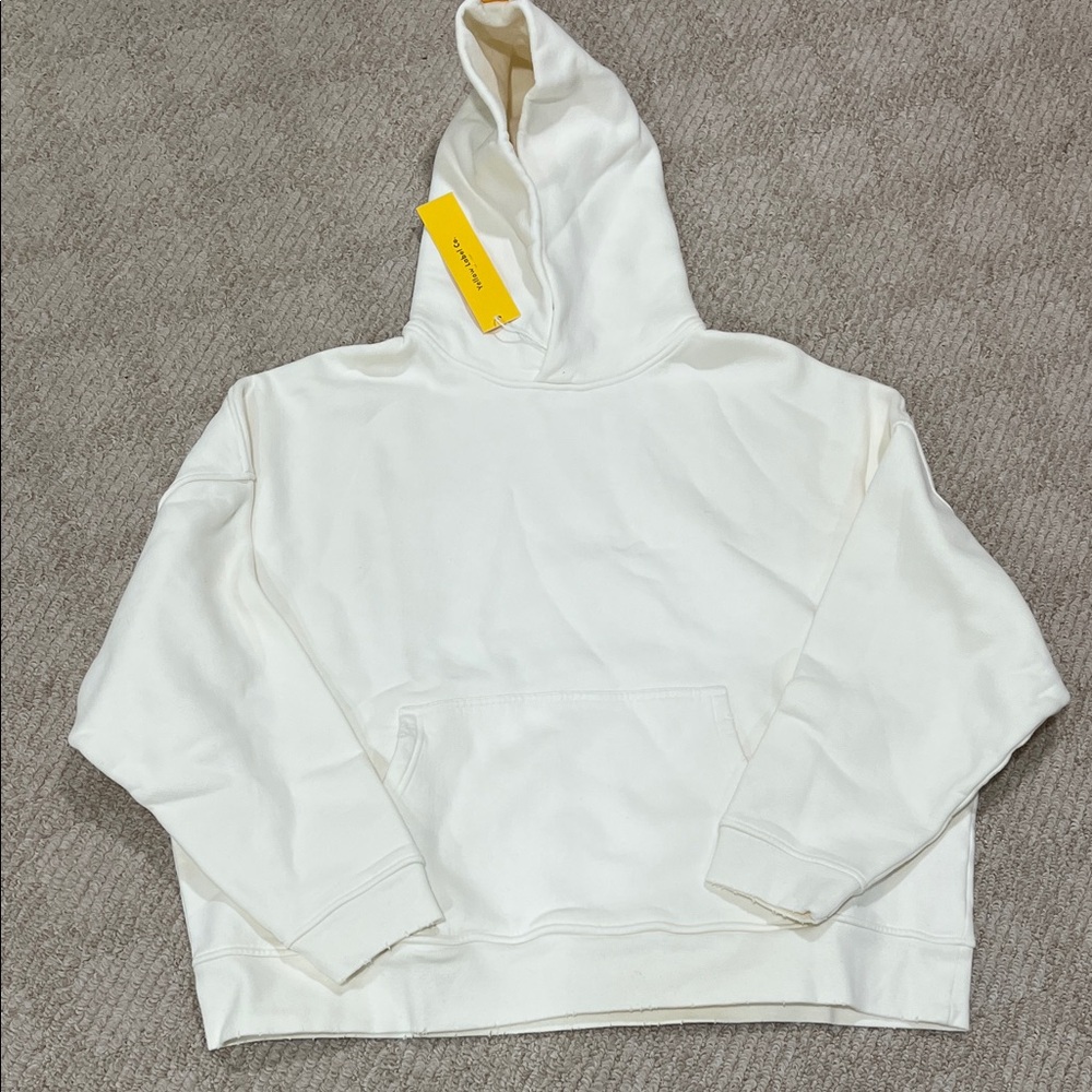 Cream  Hoodie with Front Pocket